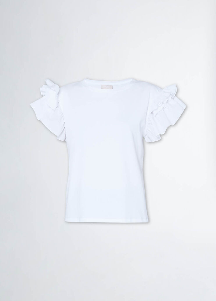 T-shirt con rouches